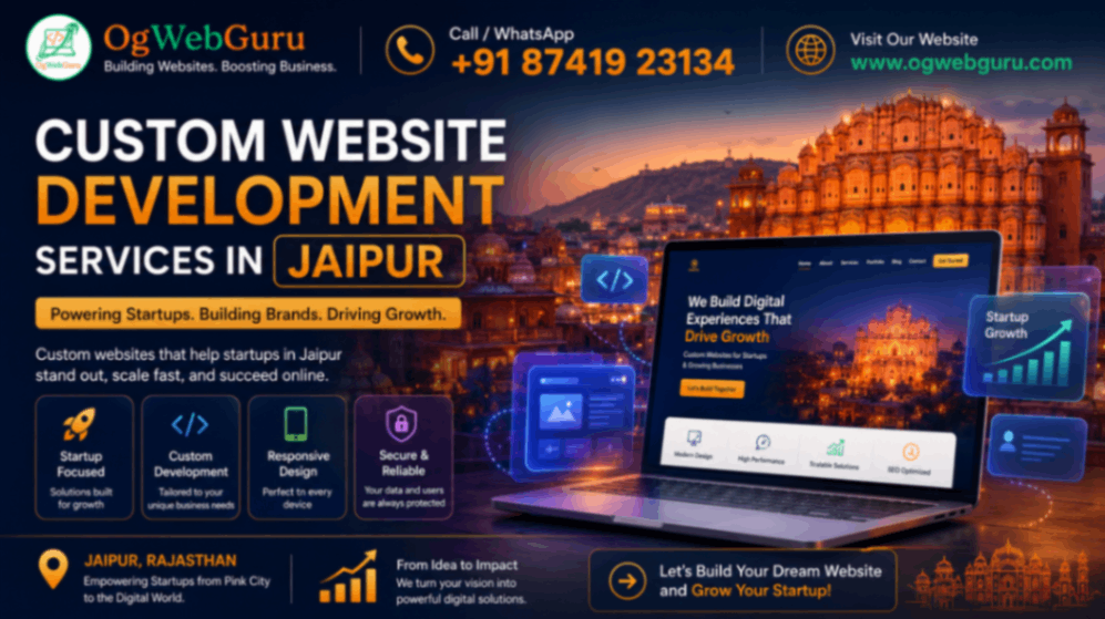 Custom Website Development in Jaipur for Startups
